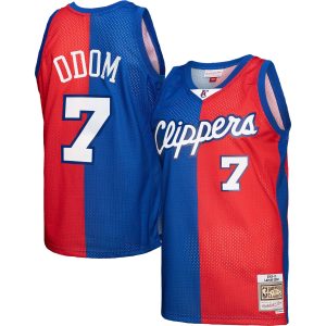 Mitchell & Ness Lamar Odom LA Stunning Clippers Royal/Red Hardwood Classics 2000/01 Split Swingman Jersey Flash sale! Snag this great jersey at a discounted price.