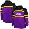 Mitchell & Ness Los Elegant Angeles Lakers Black Big & Tall Hardwood Classics Head Coach Pullover Hoodie Collectors