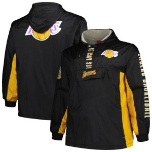Mitchell Splendid & Ness Los Angeles Lakers Black Big & Tall Hardwood Classics Team OG 2.0 Anorak Hoodie Quarter Zip Windbreaker Jacket Hurry! Exclusive offer. Get your hands on this outstanding jersey right away.
