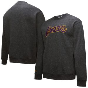 Mitchell & Ness Los Angeles Lakers Black Black Out Collection Snow Washed Vintage Logo Pullover Delightful Sweatshirt Perfect fit! Order this comfortable jersey.