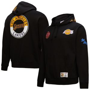 Mitchell & Ness Los Angeles Admirable Lakers Black Hardwood Classics Blackout Collection Pullover Hoodie Unbeatable style! Get this stylish jersey now.