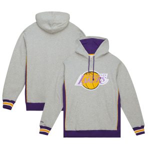 Mitchell & Ness Los Angeles Lakers Heather Gray Hardwood Classics Charming Premium Fleece Pullover Hoodie Be the first! Order this trendy jersey ahead of the crowd.