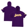 Mitchell Impressive & Ness Los Angeles Lakers Purple Game Day Short Sleeve Pullover Hoodie Limited stock! Be quick and grab this must - have jersey to support your team.