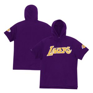 Mitchell Impressive & Ness Los Angeles Lakers Purple Game Day Short Sleeve Pullover Hoodie Limited stock! Be quick and grab this must - have jersey to support your team.