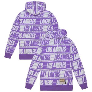 Mitchell & Ness Los Angeles Lakers Delightful Purple Hardwood Classics Teamwrap Pullover Hoodie Exclusive design! Own a jersey like no other.