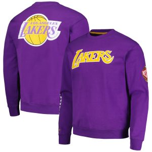 Mitchell & Ness Sophisticated Los Angeles Lakers Purple Hardwood Classics There and Back Pullover Sweatshirt Hurry! Exclusive offer. Get your hands on this outstanding jersey right away.