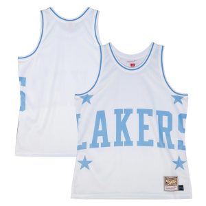 Mitchell Amazing & Ness Los Angeles Lakers White Hardwood Classics Blown Out Fashion Jersey Sports fans