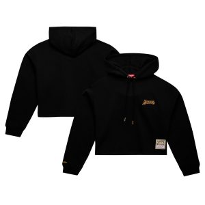 Mitchell & Ness Los Angeles Splendid Lakers Women's Black Hardwood Classics Cropped Pullover Hoodie Flash sale! Snag this great jersey at a discounted price.