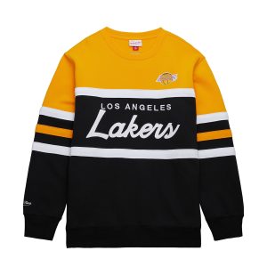 Mitchell & Ness Los Angeles Lakers Women's Gold Hardwood Stylish Classics Pullover Sweatshirt Trending now! Grab this hot jersey while you can.