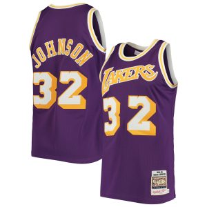 Mitchell & Ness Magic Johnson Los Angeles Lakers Purple 1984/85 Hardwood Stylish Classics Authentic Jersey Gift idea! Surprise a sports fan with this amazing jersey.