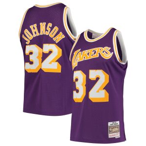 Mitchell & Ness Magic Johnson Los Angeles Lakers Purple 1984/85 Stylish Hardwood Classics Swingman Jersey Limited edition! Don't miss your chance to own this unique jersey.