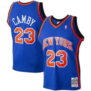 Mitchell & Ness Classy Marcus Camby New York Knicks Blue 1998/99 Hardwood Classics Swingman Jersey Sports enthusiasts