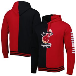 Mitchell & Ness Miami Heat Black/Red Hardwood Classics Split Pullover Exquisite Hoodie Don't be left out! Get this stylish jersey and show your team pride.