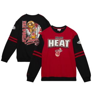 Mitchell & Ness Miami Superb Heat Red All Over Pullover Sweatshirt Upgrade your fan gear! Order this premium jersey today.