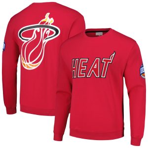Mitchell & Ness Miami Captivating Heat Red Hardwood Classics There and Back Pullover Sweatshirt Proven quality! Invest in this reliable jersey.