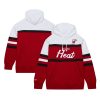 Mitchell & Ness Miami Heat Red/White Head Coach Splendid Pullover Hoodie Limited stock! Be quick and grab this must - have jersey to support your team.
