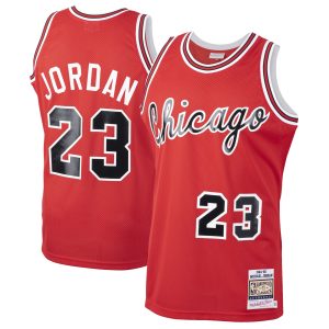 Mitchell & Premium - grade Ness Michael Jordan Chicago Bulls Red 1984/85 Hardwood Classics Rookie Authentic Jersey Enhance your game - day look! Get this fashionable jersey.
