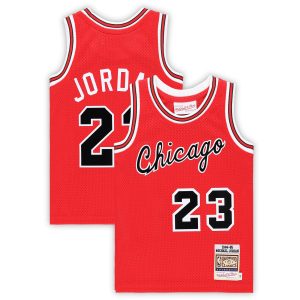 Mitchell & Ness Michael Jordan Chicago Magnificent Bulls Toddler Red Hardwood Classics 1984/85 Authentic Swingman Jersey Hurry! Exclusive offer. Get your hands on this outstanding jersey right away.