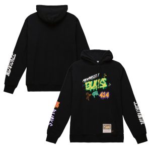 Mitchell & Outstanding Ness Milwaukee Bucks Black Hardwood Classics Slap Sticker Pullover Hoodie Perfect fit! Order this comfortable jersey.