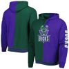 Mitchell & Ness Milwaukee Bucks Green/Purple Hardwood Classics Superb Split Pullover Hoodie Best - selling! Order this popular jersey before it's out of stock.