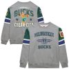 Mitchell & Ness Milwaukee Bucks Heather Gray Hardwood Classics All Over 4.0 Admirable Pullover Sweatshirt High - demand item! Order this sought - after jersey immediately.