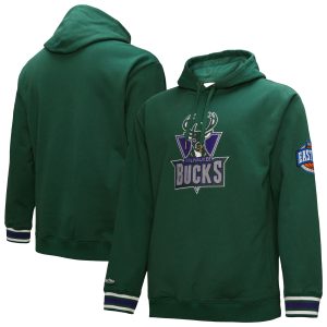 Mitchell & Ness Terrific Milwaukee Bucks Hunter Green Hardwood Classics Chainstitch Vintage Heavyweight Pullover Hoodie Unbeatable style! Get this stylish jersey now.