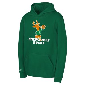 Mitchell & Ness Milwaukee Bucks Exceptional Toddler Green Retro Logo Pullover Hoodie Proven quality! Invest in this reliable jersey.