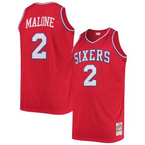 Mitchell & Ness Moses Refined Malone Philadelphia 76ers Red 1982/83 Big & Tall Hardwood Classics Swingman Jersey Proven quality! Invest in this reliable jersey.