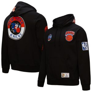 Mitchell & Ness New York Knicks Stunning Black Hardwood Classics Blackout Collection Pullover Hoodie Flash sale! Snag this great jersey at a discounted price.
