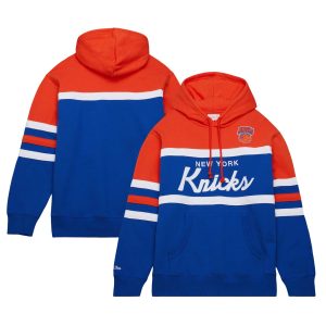 Mitchell & Ness New York Knicks Blue Big & Tall Charming Hardwood Classics Head Coach Pullover Hoodie Designed for performance! Get this functional jersey.