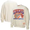 Mitchell & Ness New York Knicks Women's Cream Brush Bucket Pullover Sweatshirt Refined Join the elite! Get this exclusive jersey.