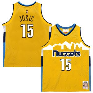 Mitchell & Ness Nikola Jokic Superior Denver Nuggets Yellow 2017 18 Swingman Jersey Team spirit! Show it off with this awesome jersey.
