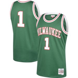 Mitchell & Ness Oscar Robertson Milwaukee Bucks Green 1970/71 Premium - grade Hardwood Classics Swingman Jersey Sports fans