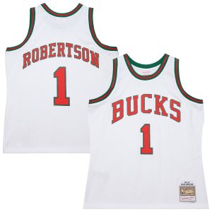 Mitchell & Ness Oscar Robertson Milwaukee Bucks High - quality White Hardwood Classics Swingman Jersey Limited edition! Don't miss your chance to own this unique jersey.