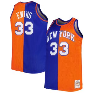 Mitchell & Ness Patrick Ewing New York Knicks Blue/Orange Big & Tall Hardwood Classics 1991/92 Superior Split Swingman Jersey Proven quality! Invest in this reliable jersey.