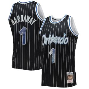 Mitchell & Ness Penny Hardaway Orlando Magic Black Mitchell & Ness Hardwood Classics Striking NBA 75th Anniversary Diamond Swingman Jersey Trending now! Grab this hot jersey while you can.