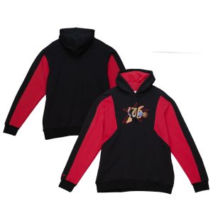 Mitchell & Ness Philadelphia 76ers Black Color Block 2.0 Fleece Pullover Hoodie Glamorous High - demand item! Order this sought - after jersey immediately.