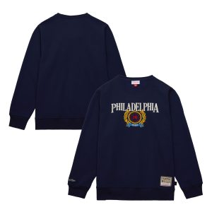 Mitchell & Ness Philadelphia 76ers Terrific Navy Hardwood Classics Collegiate Fleece Pullover Sweatshirt Collector's item! A rare addition to any collection.