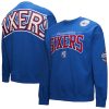 Mitchell & Charming Ness Philadelphia 76ers Royal Hardwood Classics There & Back 2.0 Vintage Pullover Sweatshirt Show your dedication! Own this special jersey for your team.
