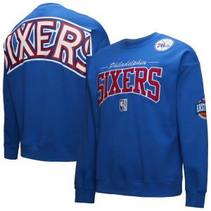 Mitchell & Charming Ness Philadelphia 76ers Royal Hardwood Classics There & Back 2.0 Vintage Pullover Sweatshirt Show your dedication! Own this special jersey for your team.