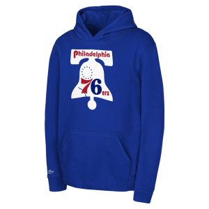 Mitchell & Ness Philadelphia 76ers Toddler Royal Retro Logo Pullover Stylish Hoodie Collector's item! A rare addition to any collection.