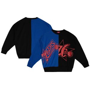 Mitchell & Ness Philadelphia 76ers Women's Royal/Black Big Face 5.0 Refined Pullover Sweatshirt Upgrade your fan gear! Order this premium jersey today.