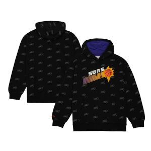 Mitchell & Ness Fabulous Phoenix Suns Black Hardwood Classics Allover Print Pullover Hoodie Collectors