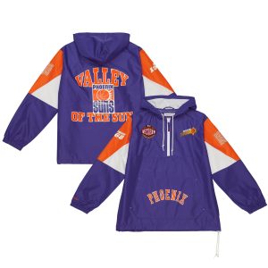 Mitchell & Ness Notable Phoenix Suns Purple Team Origins Anorak Quarter Zip Pullover Hoodie Gift idea! Surprise a sports fan with this amazing jersey.