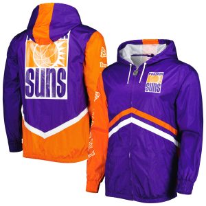 Mitchell & Ness Phoenix Suns Stunning Purple Undeniable Full Zip Windbreaker Jacket Trending now! Grab this hot jersey while you can.