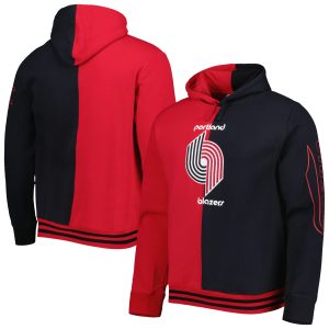 Mitchell & Ness Notable Portland Trail Blazers Red/Black Hardwood Classics Split Pullover Hoodie Show your dedication! Own this special jersey for your team.