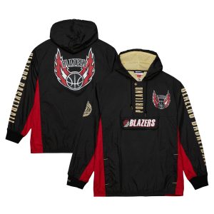 Mitchell & Ness Portland Trail Blazers Team OG 2.0 Vintage Logo Anorak Windbreaker Quarter Zip Jacket Alluring Proven quality! Invest in this reliable jersey.