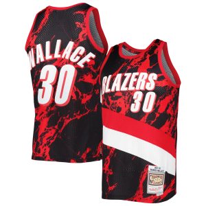 Mitchell & Ness Rasheed Wallace Notable Portland Trail Blazers Black 1999/00 Hardwood Classics Marble Swingman Jersey Fan favorite! Join thousands who love this premium jersey.