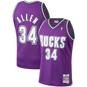 Mitchell & Ness Ray Terrific Allen Milwaukee Bucks Purple 2000/01 Hardwood Classics Swingman Jersey Collectors