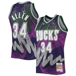 Mitchell & Ness Ray Allen Milwaukee Bucks Purple Hardwood Classics Unique 2000/01 Hyper Hoops Swingman Jersey Team spirit! Show it off with this awesome jersey.